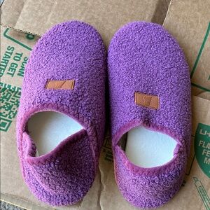 Plush Slip-On Shoes in Purple